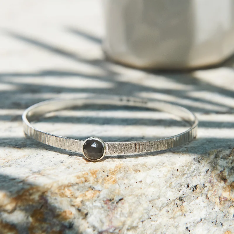 Moonstone Silver Bangles