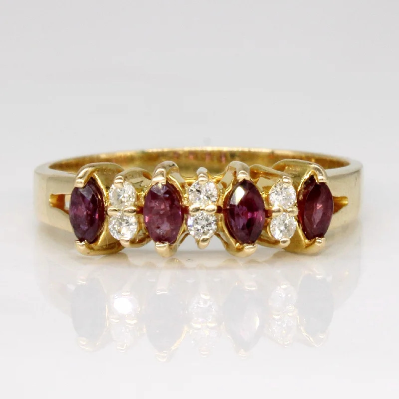 Ruby & Diamond Ring | 0.30ctw, 0.09ctw | SZ 8.25 |