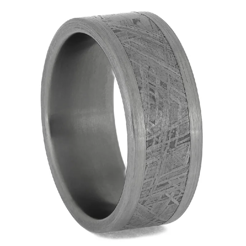 Meteorite Wedding Band with Brushed Finish