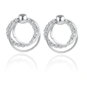 Rhinestone Circles Earrings