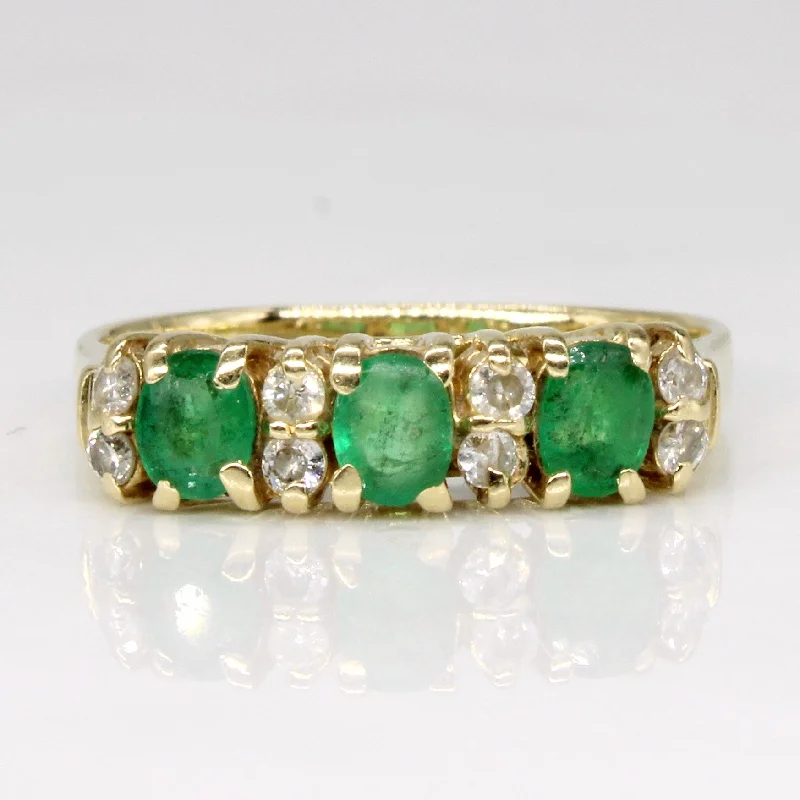 Emerald & Diamond Ring | 0.45ctw, 0.16ctw | SZ 6.5 |