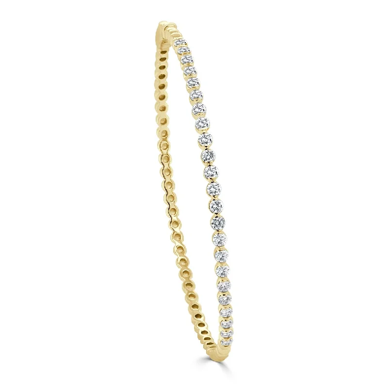 Joelle Diamond Bangle 1.50ct 14K Gold - White