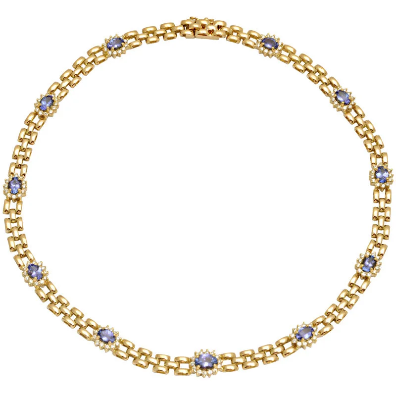 Necklace-Tanzanite and Diamond