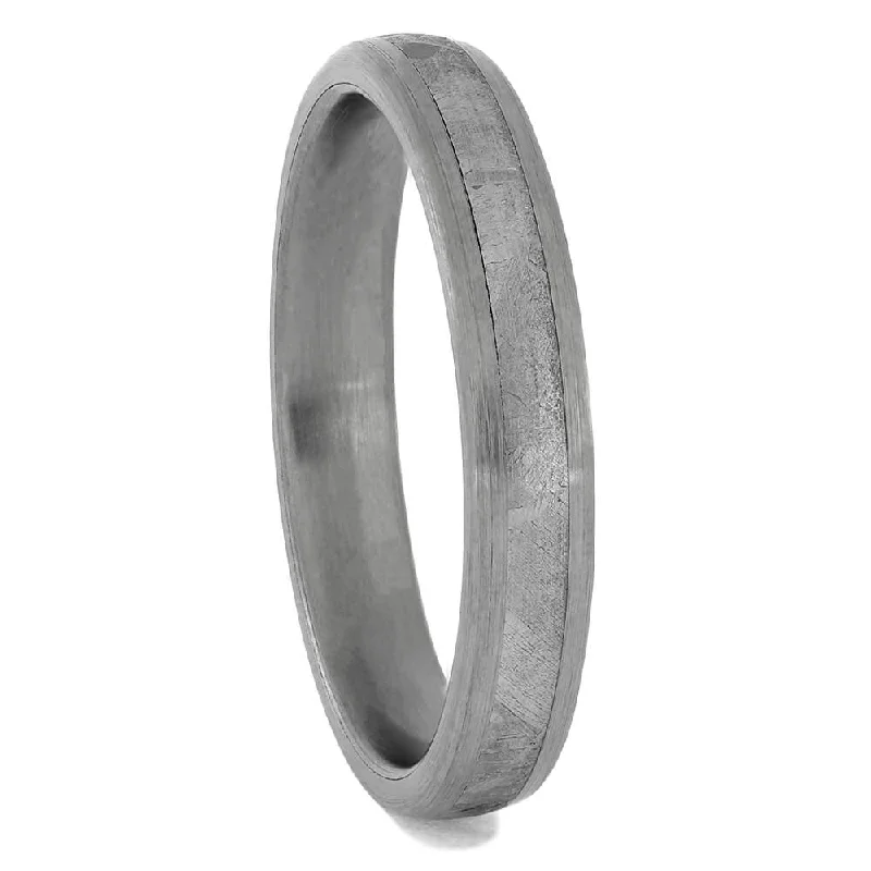 Men's Meteorite Wedding Band in Titanium