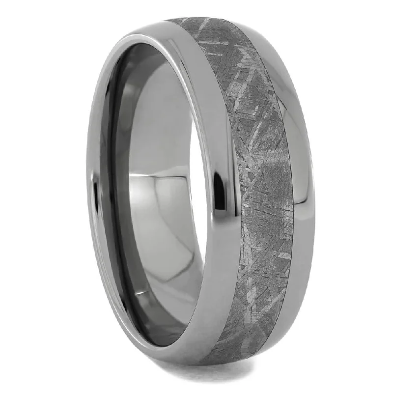 Genuine Meteorite Men's Wedding Band