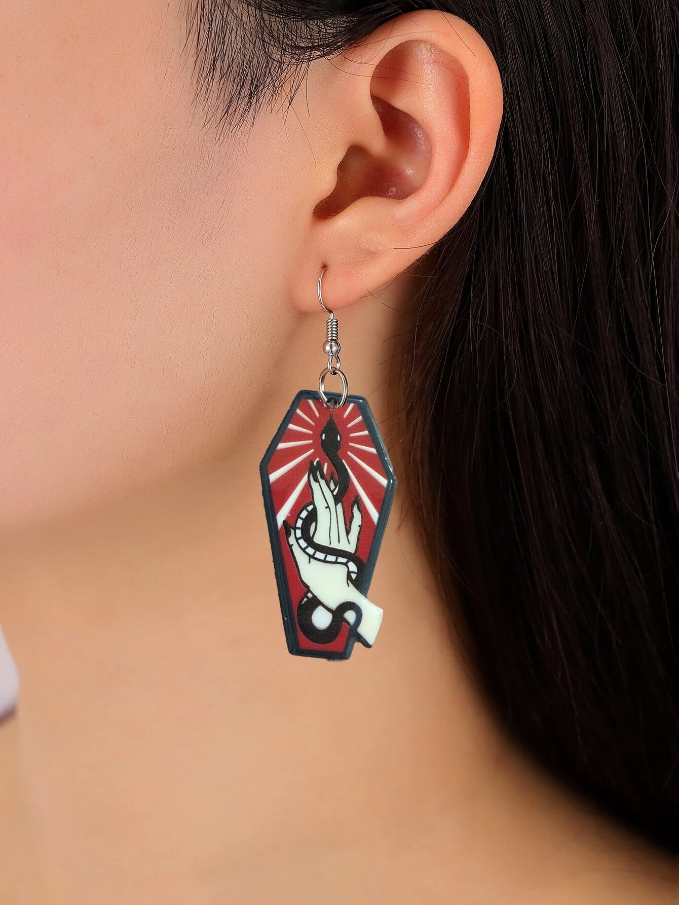 Snake Coffin Earrings