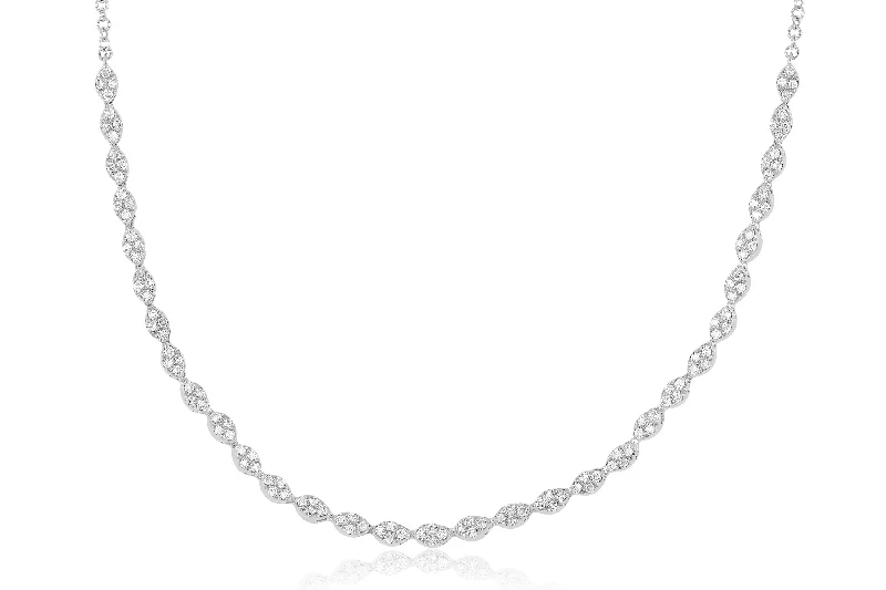 Pavé Diamond Marquise Necklace