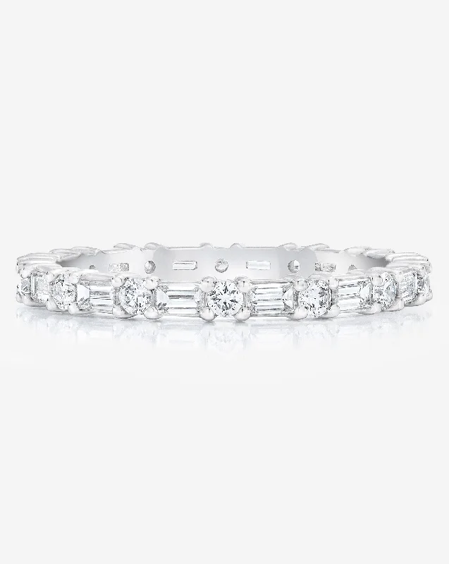 Baguette + Round Eternity Band