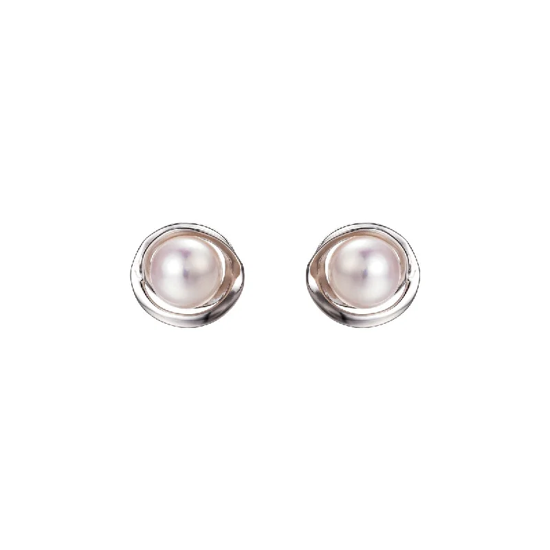 Minimalism Freshwater Pearl Stud Earrings in Sterling Silver Jewelry Accessories Gifts Women