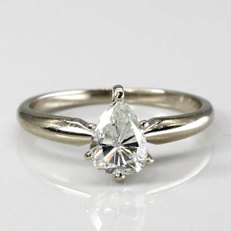 Solitaire Pear Diamond Engagement Ring | 0.70ct I1 J/K | SZ 5 |