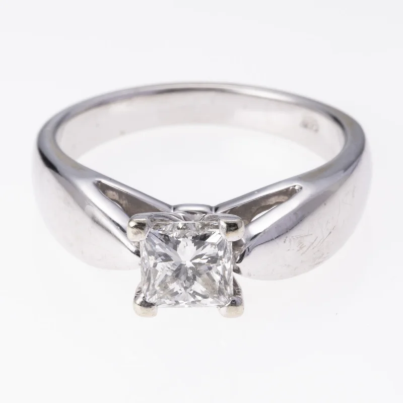 14K White Gold Hand Assembled 4-Prong Diamond Ring | 1.02 ct | SZ  |