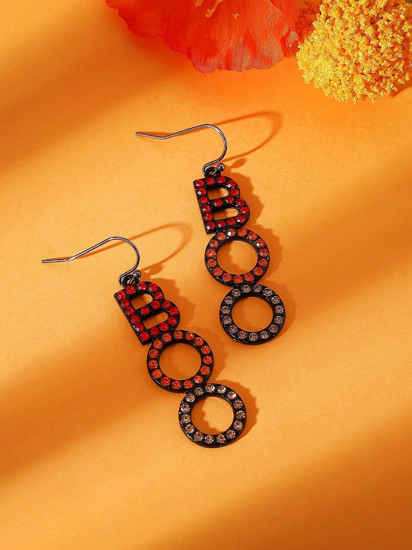 Boo Rhinestone Earrings