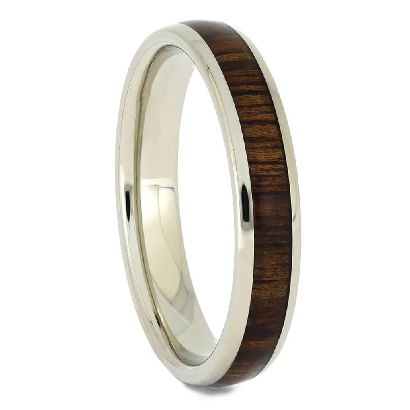 Caribbean Rosewood Ring in White Gold